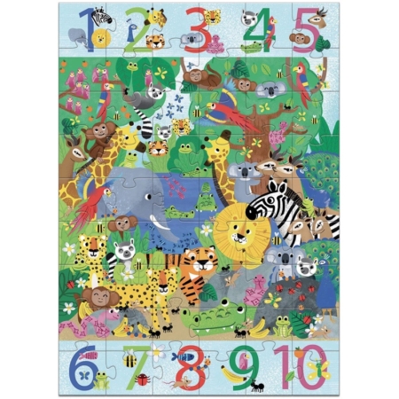 Puzzle gigante 1 a 10 jungla