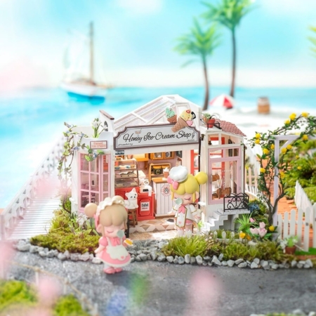 Maqueta DIY casa en miniatura Honey Ice Cream Shop