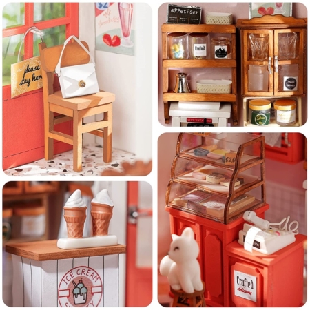 Maqueta DIY casa en miniatura Honey Ice Cream Shop
