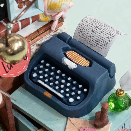Maqueta DIY casa en miniatura Record Mood Study Room