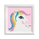 Pintar con diamantes Diamond Dotz Pretty pony marco blanco 9,5 x 9,5 cm