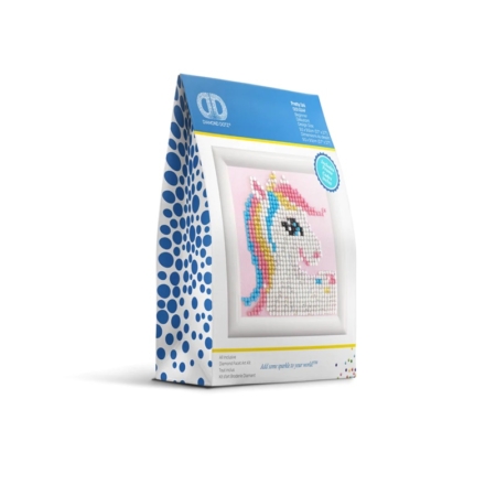 Pintar con diamantes Diamond Dotz Pretty pony marco blanco 9,5 x 9,5 cm