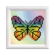 Pintar con diamantes Diamond Dotz Rainbow butterfly marco blanco 9,5 x 9,5 cm