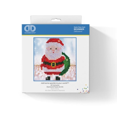 Pintar con diamantes Diamond Dotz Santa Claus sack 13,5 x 13,5 cm