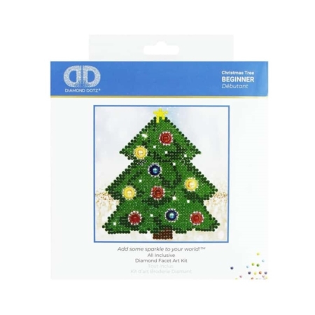 Pintar con diamantes Diamond Dotz Christmas tree 13,5 x 13,5 cm