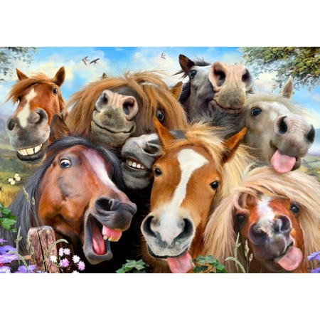 Puzzle de madera Horsing around 150 piezas