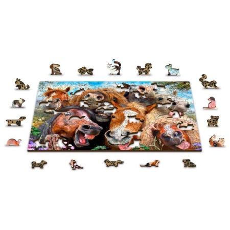 Puzzle de madera Horsing around 150 piezas