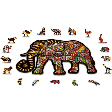 Puzzle de madera Magic Elephant 150 piezas