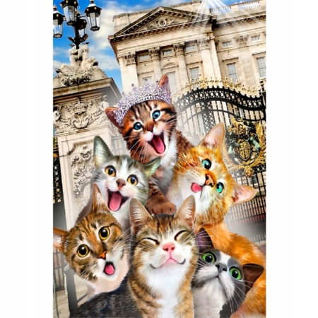 Puzzle de madera Kittens in London 150 piezas