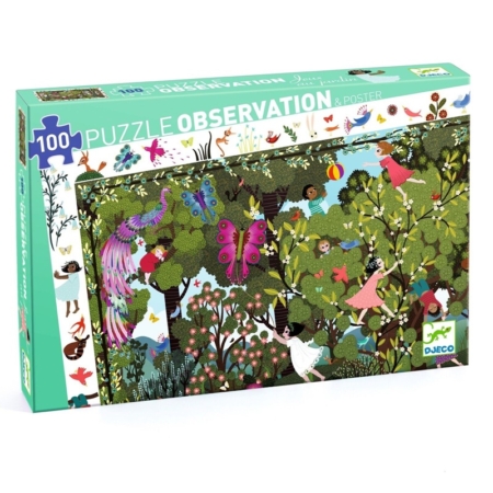 Puzzle de observación Juegos en el jardín 100 piezas