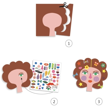Crear con pegatinas Peluquería