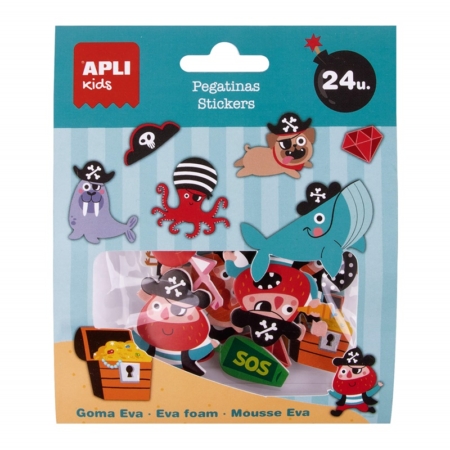 Pegatinas de goma Eva Piratas