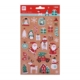Bolsa con 1 hoja de pegatinas kraft Navidad