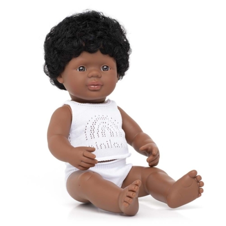 MUÑECO BEBÉ AFROAMERICANO 38 CM