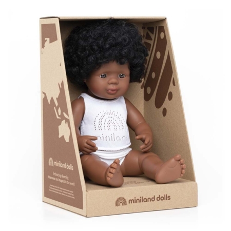 MUÑECA BEBÉ AFROAMERICANA 38 CM