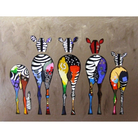 PINTAR POR NÚMEROS 40 X 50 CM CEBRAS POR DETRÁS