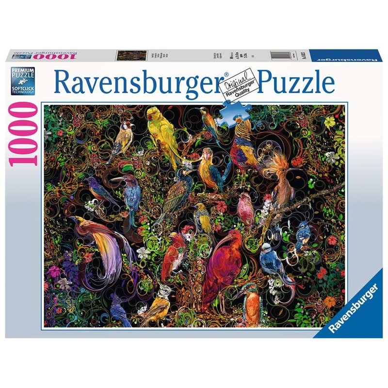 Puzzle Aves de arte 1000 piezas