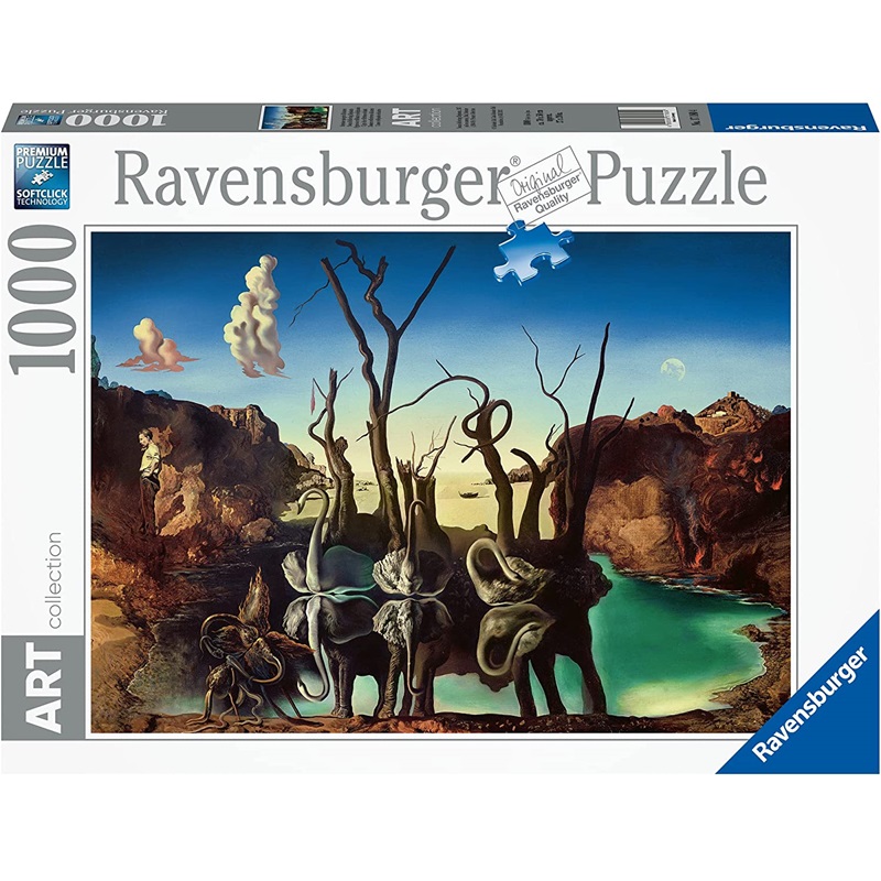 Puzzle Cisnes que se reflejan como elefantes 1000 piezas