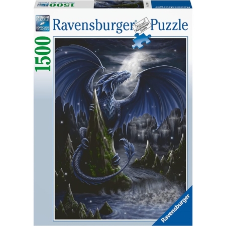 Puzzle El dragón azul oscuro 1500 piezas