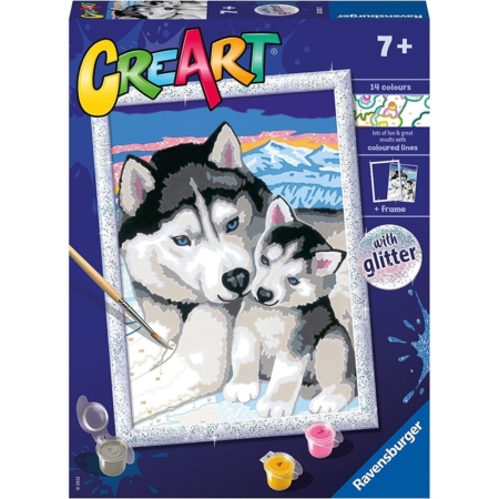 Pintar por números Creart Huskies