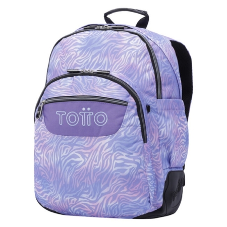 Mochila escolar Totto Crayoles cebra morado