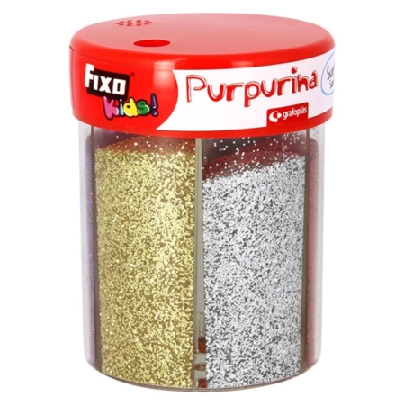 Bote con purpurina metalizada de colores surtidos