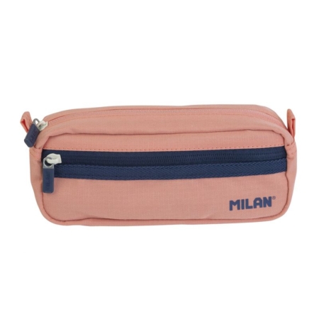 Portatodo rectangular 2 cremalleras, rosa