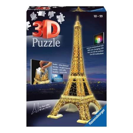 Puzzle 3D Torre Eiffel de noche 216 piezas