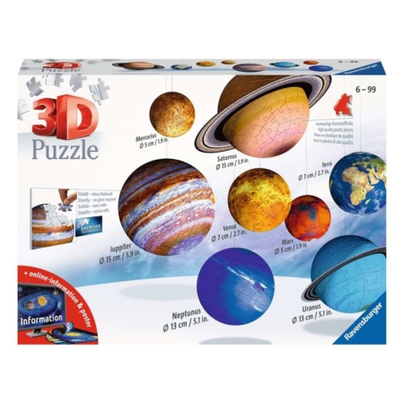 Puzzle 3D sistema planetario 522 piezas