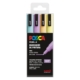 Estuche de 4 rotuladores Posca PC-3M Pastel