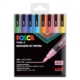 Estuche de 8 rotuladores Posca PC-3M purpurina
