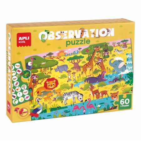 Puzzle de observación Junior Selva 60 piezas