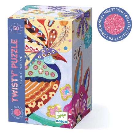 Puzzle glitter Pájaro resplandeciente 50 piezas