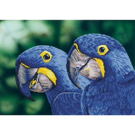 Pintar con diamantes Diamond Dotz Blue Hyacinth Macaws 37 x 52 cm