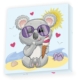 Pintar con diamantes Diamond Dotz Koala Cream 22 x 22 cm