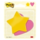 Blíster de 2 tacos de notas adhesivas Post-It estrella y corazón 70 x 72 mm