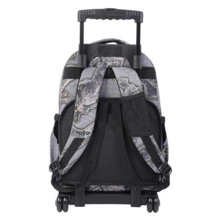 Mochila escolar con ruedas Totto Renglones estampado dinosaurios