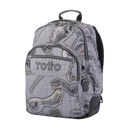 Mochila escolar Totto Crayoles estampado dinosaurios