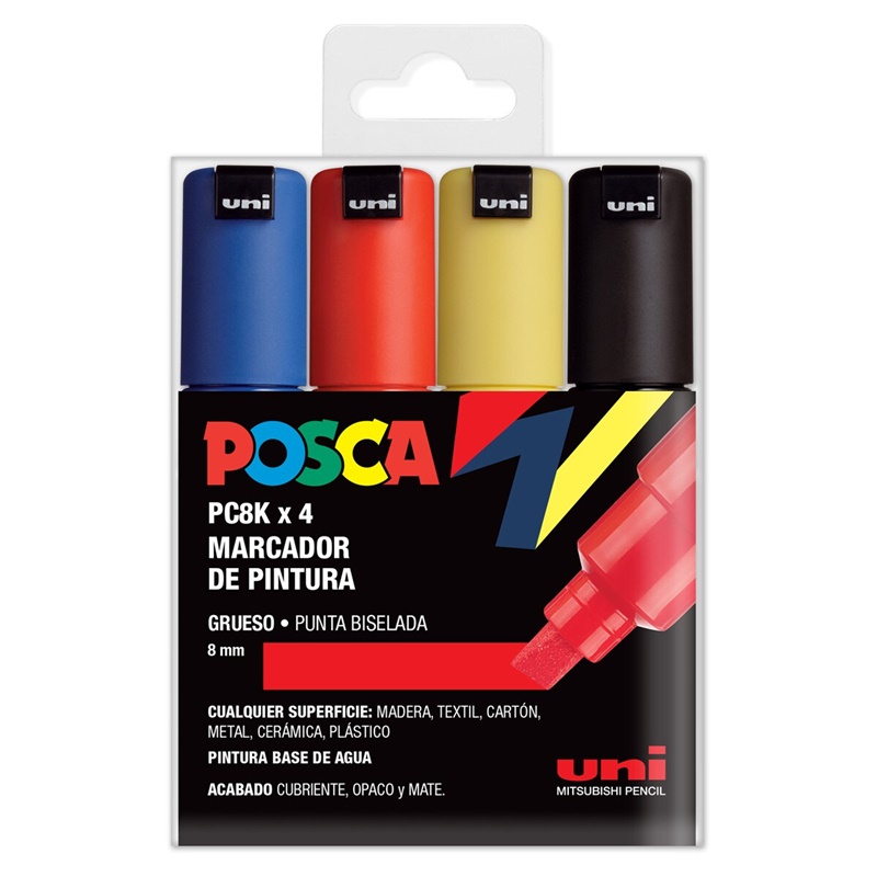 Estuche de 4 rotuladores posca pc 8k basic - Material de oficina, escolar y  papelería