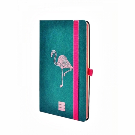 Cuaderno Design F3 liso Flamingo 100x150mm.