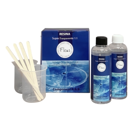 Kit de resina supertransparente 1:1 480 ml