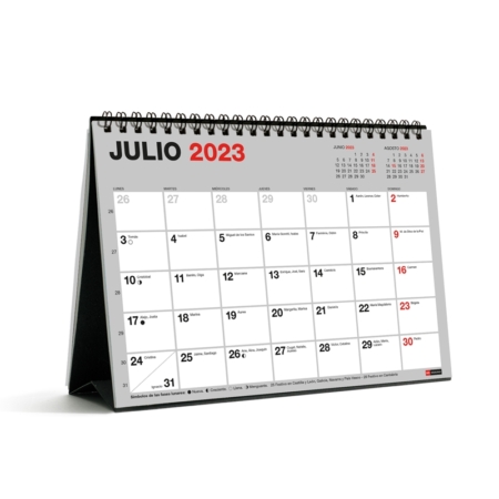 Calendario de sobremesa 2023-2024 18 meses A5 Basic para escribir
