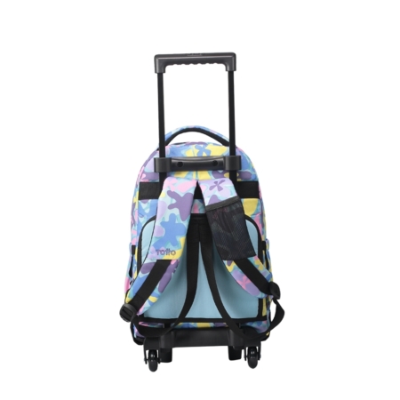 Mochila escolar con ruedas Totto Resma Flores Hawaianas