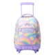 Mochila escolar con ruedas Totto Renglones Arcoíris