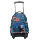 Mochila escolar con ruedas Totto Renglones Cyber monstruos