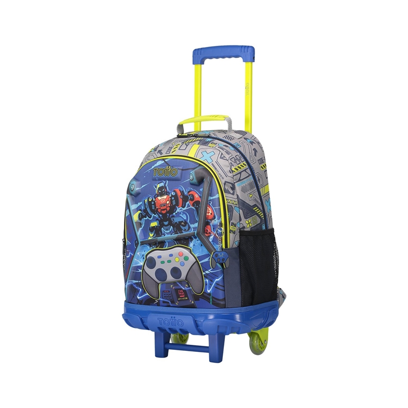 Mochila escolar con ruedas Totto Monark videojuego grande