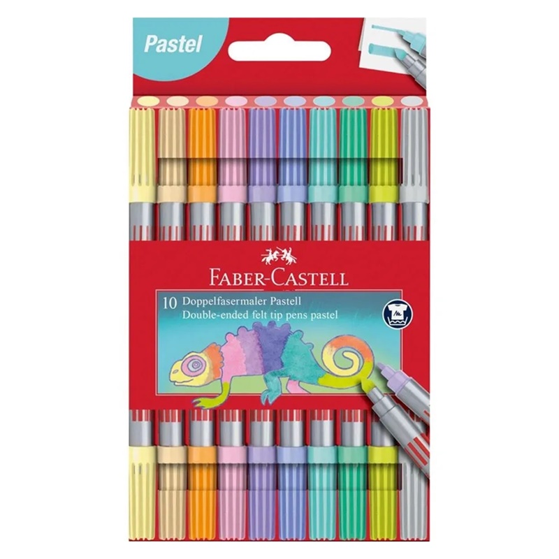 Pack 10 Rotuladores Pastel Doble Punta Pincel/1mm Bismark - La