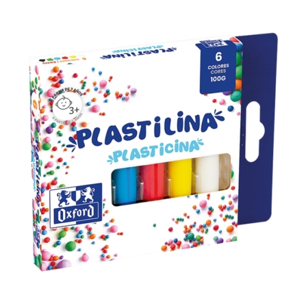 Caja de 6 pastillas de plastilina Oxford 100 g