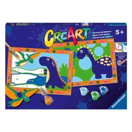 Pintar por números Dinosaurios