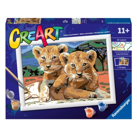 Pintar por números Cachorros de león